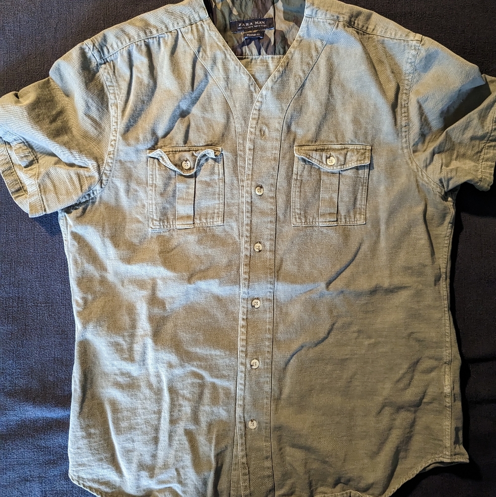 Zara Collar less shirt men's L